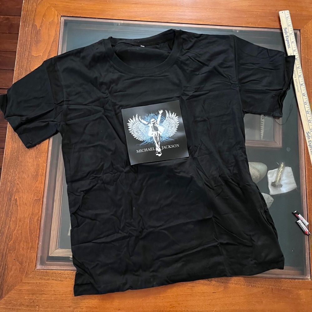 NEW UNISEX Sound Activated LED T-Shirt Light Up Flashing T-Shirt MICHEAL JACKSON - Picture 11 of 12
